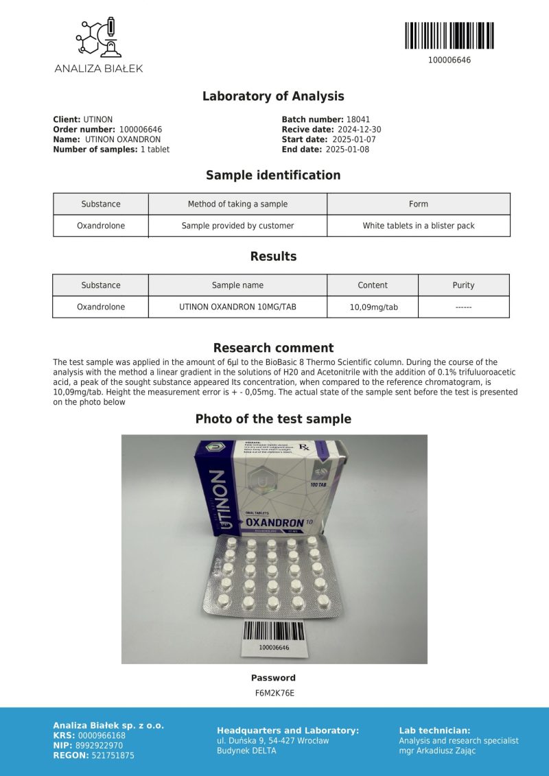 Anavar 10 mg/tab (UT) - Afbeelding 2