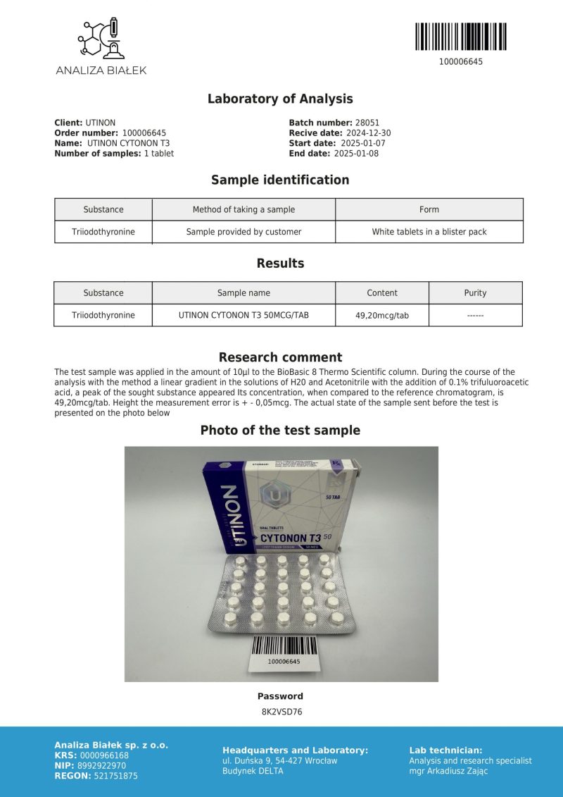 T3 Cytomel 50 mcg/tab (UT) - Afbeelding 2
