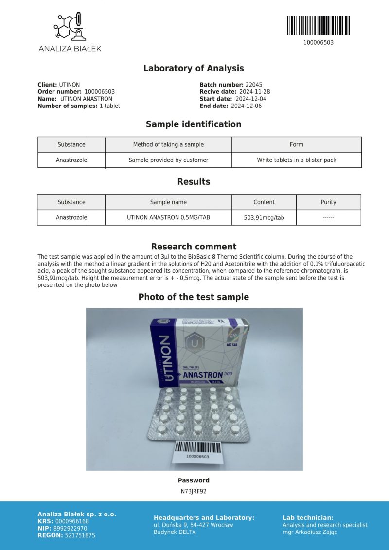 Arimidex 0,5 mg/tab (UT) - Afbeelding 2