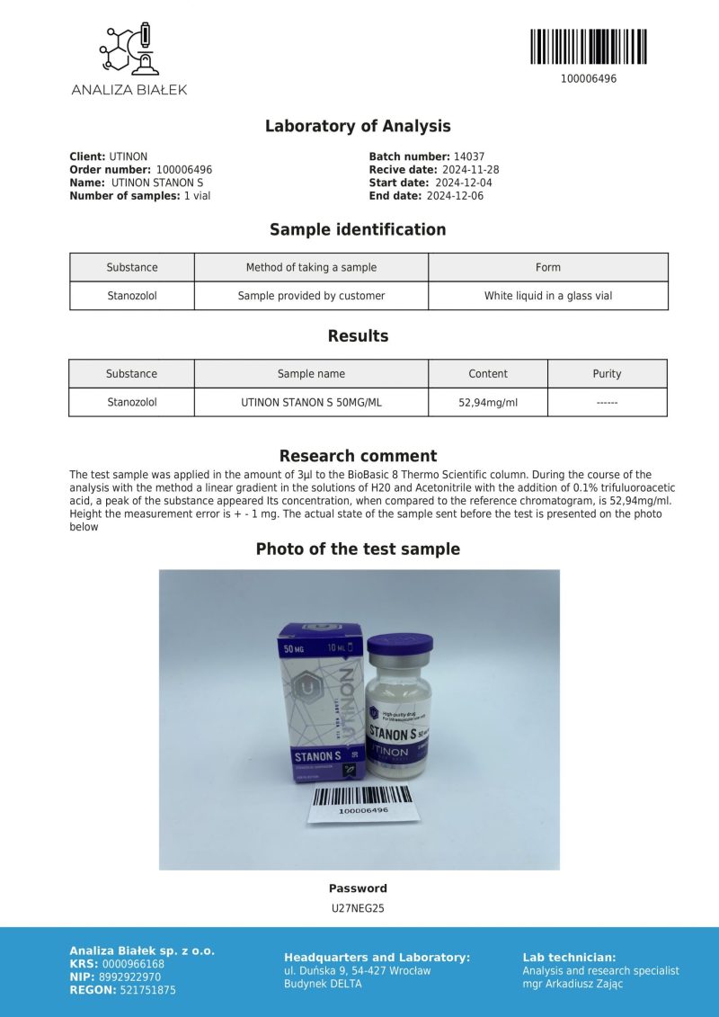 Winstrol Suspension 50 mg/ml (UT) - Afbeelding 2