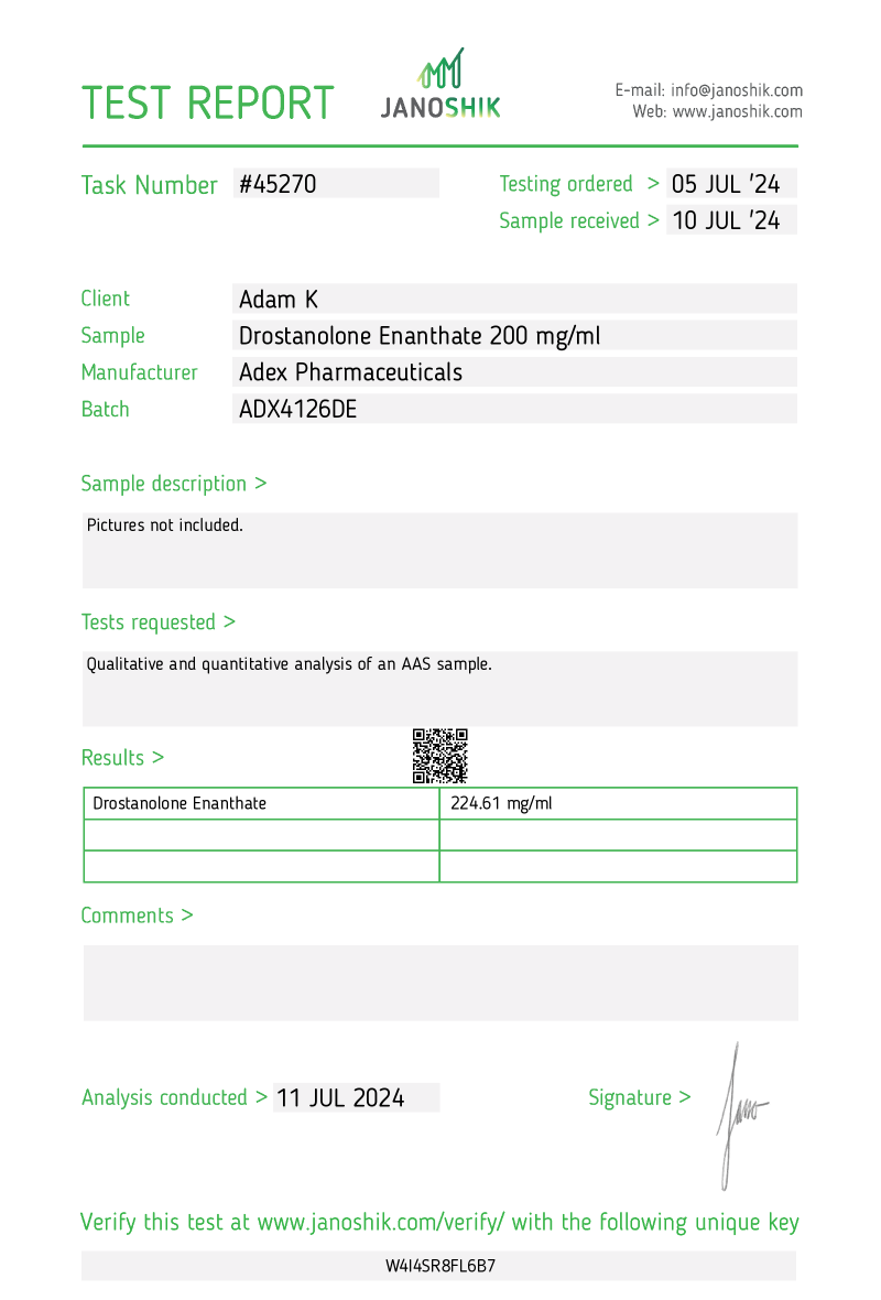 Masteron Enanthate 200 mg/ml (AP) - Afbeelding 2