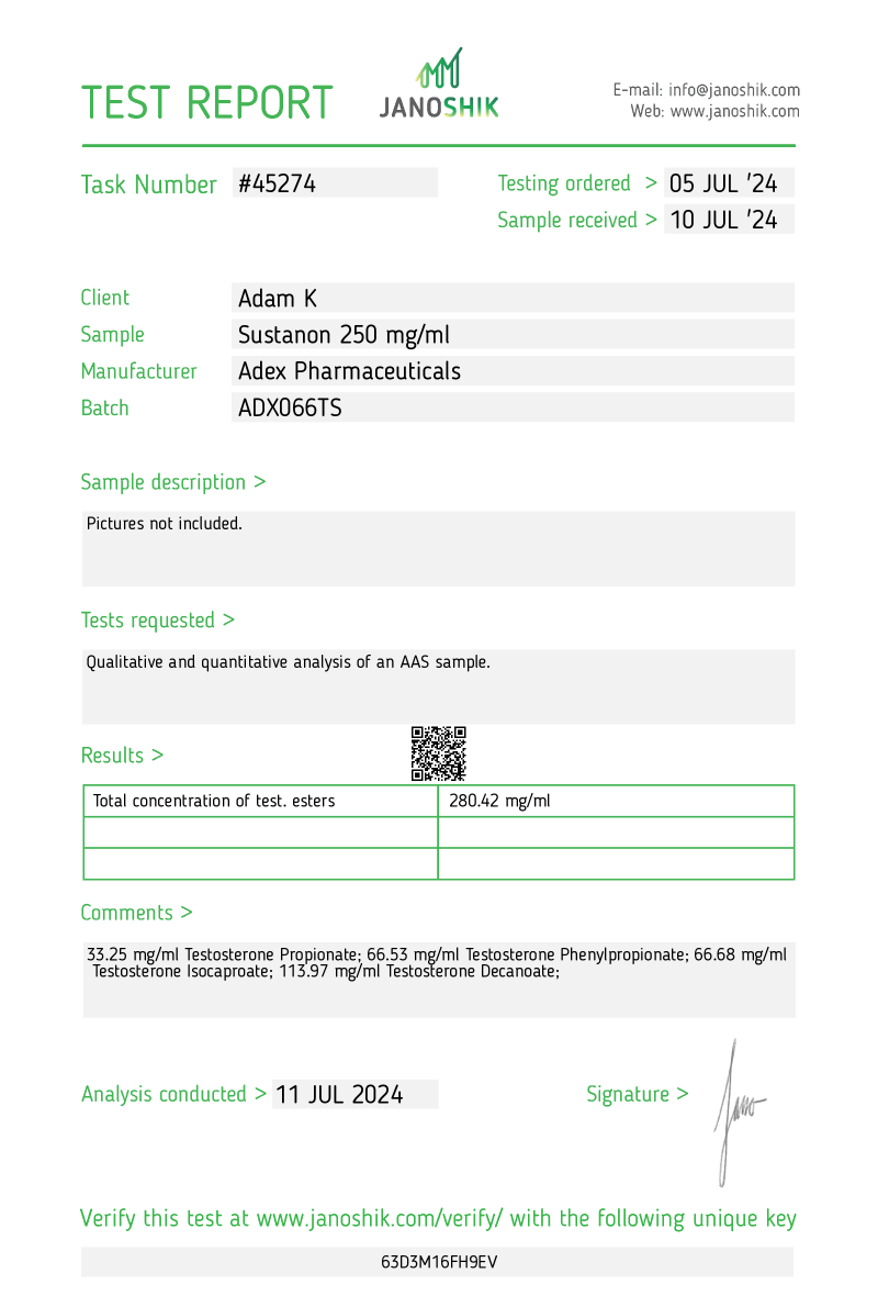 Sustanon 250 mg/ml (AP) - Afbeelding 2