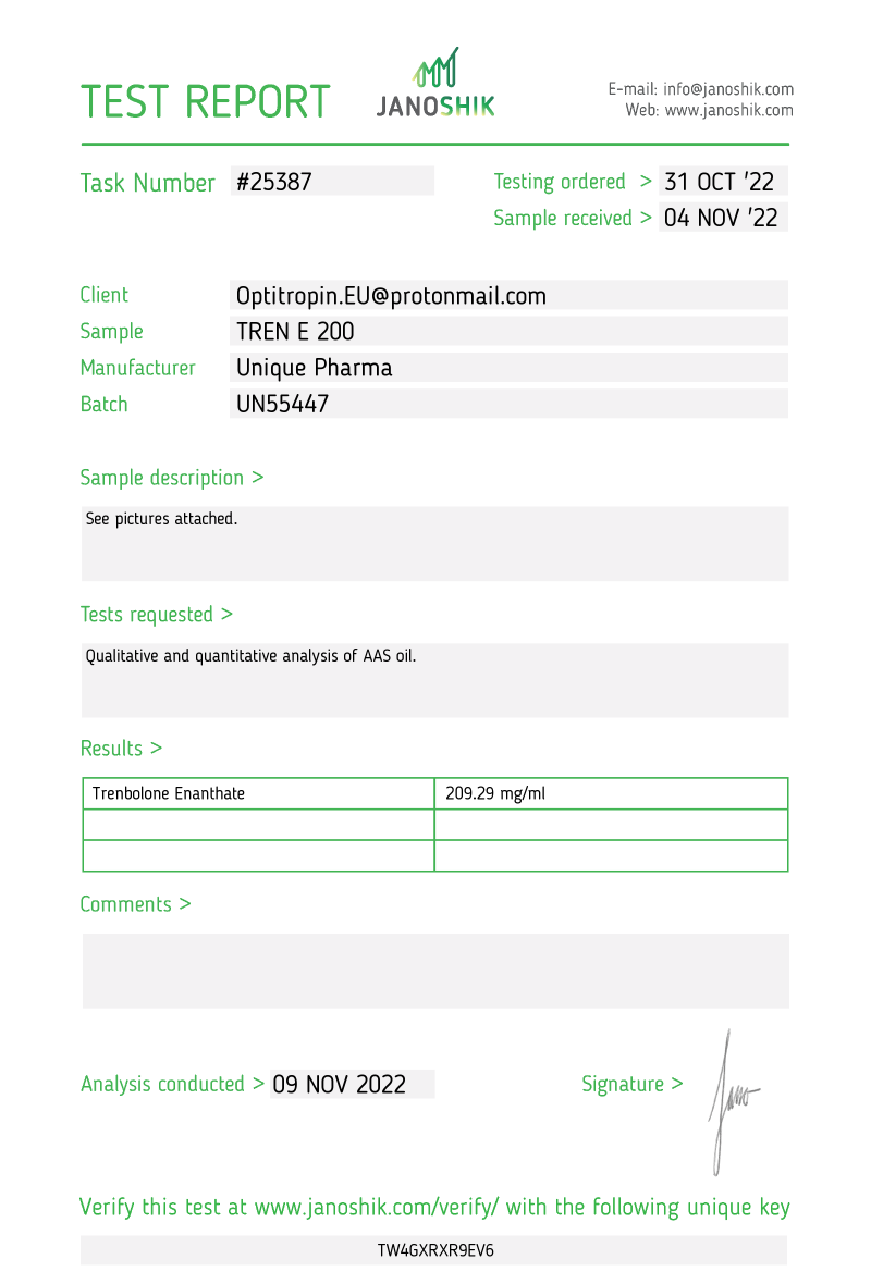 Trenbolone Enanthaat 200 mg/ml (UP) - Afbeelding 2