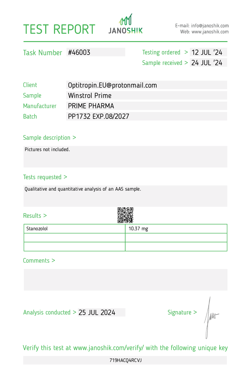 Winstrol 10 mg/tab (PR) - Afbeelding 2