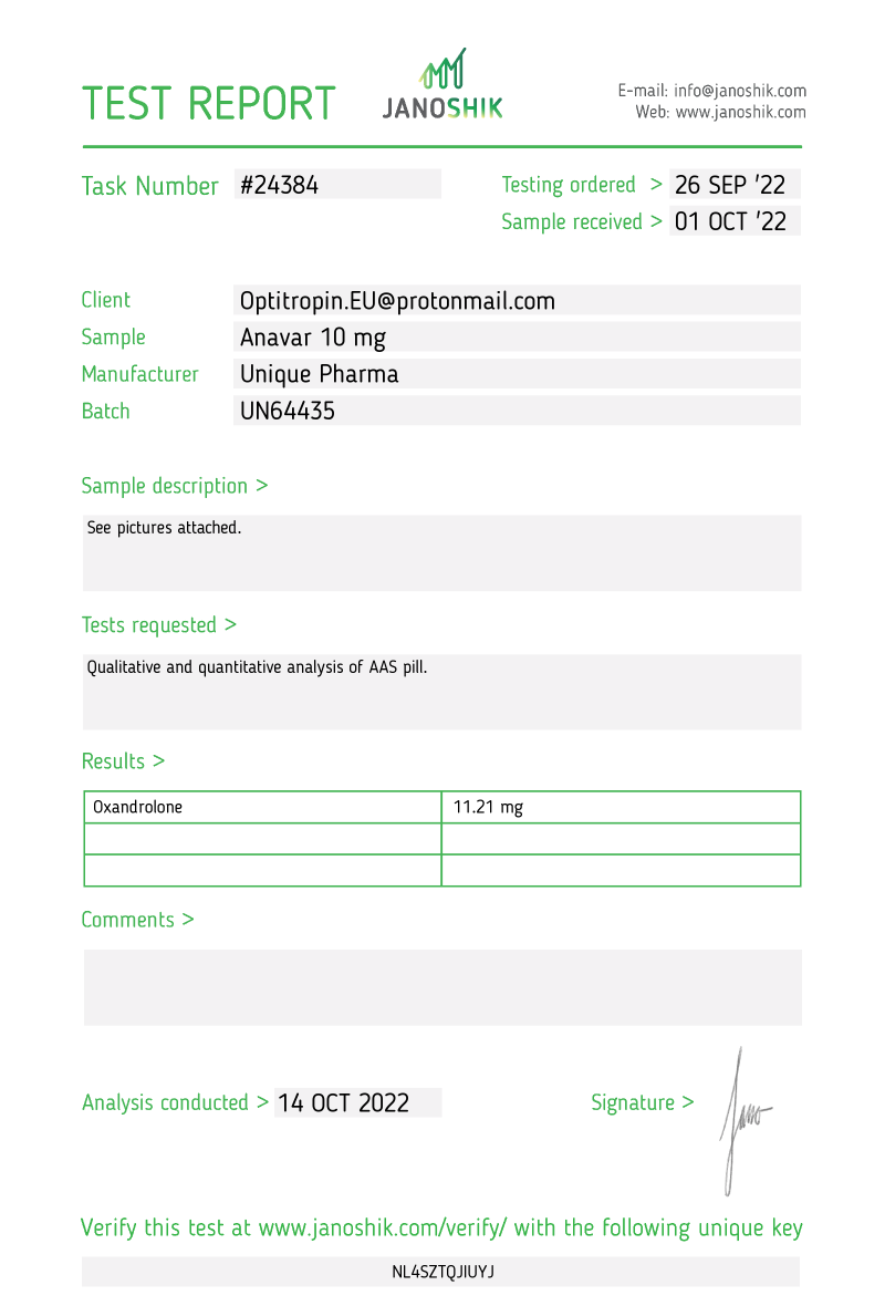 Anavar 10 mg/tab (UP) - Afbeelding 2
